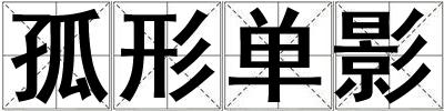 孤形單影