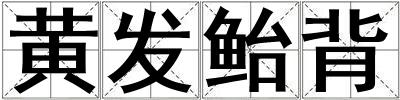 黃發(fā)鮐背