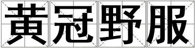 黃冠野服
