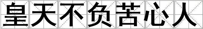 皇天不負苦心人