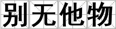 別無他物