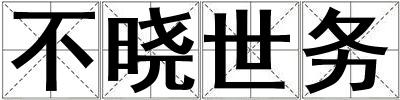 不曉世務