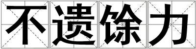 不遺馀力