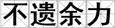 不遺余力