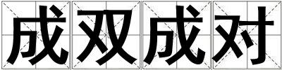 成雙成對