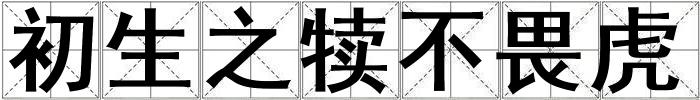 初生之犢不畏虎