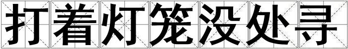 打著燈籠沒處尋