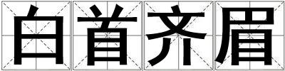 白首齊眉