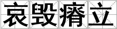哀毀瘠立